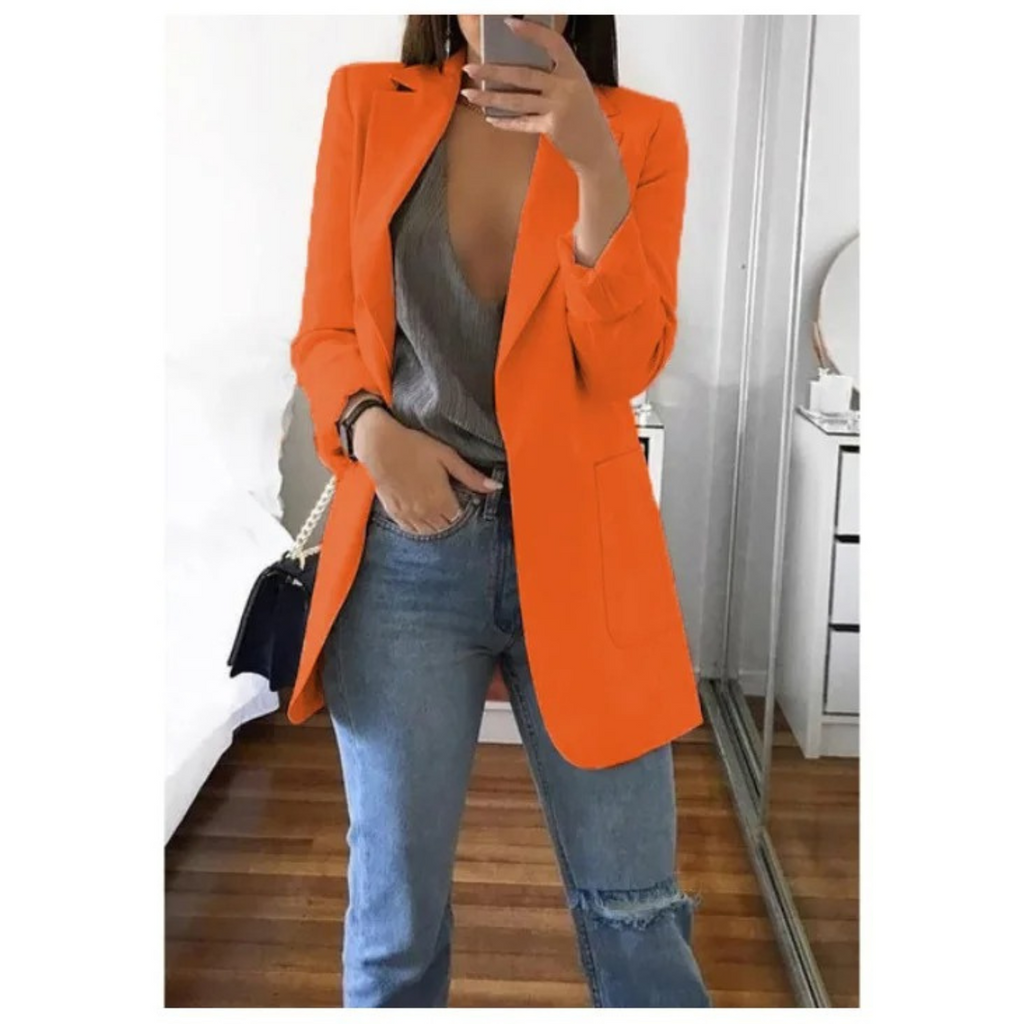 Blazer Femme à Double Boutonnage Imprimé - Parfait pour le Bureau