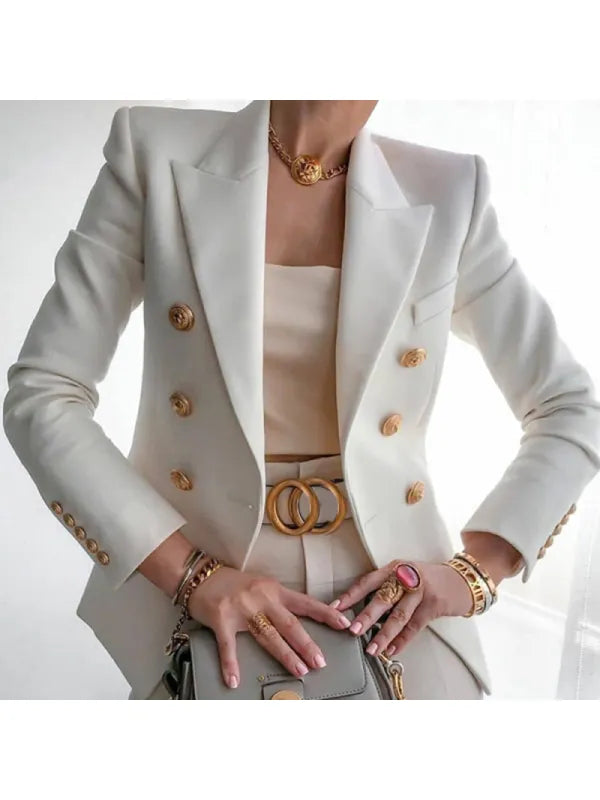Blazer Élégant avec Détails de Bouton