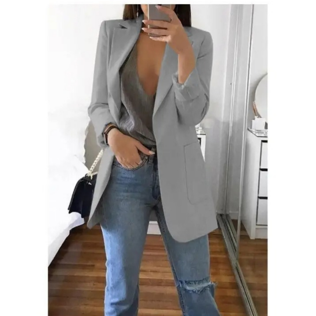 Blazer Femme à Double Boutonnage Imprimé - Parfait pour le Bureau