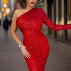 Chic Sequined Evening Gown