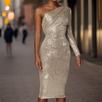 Chic Sequined Evening Gown