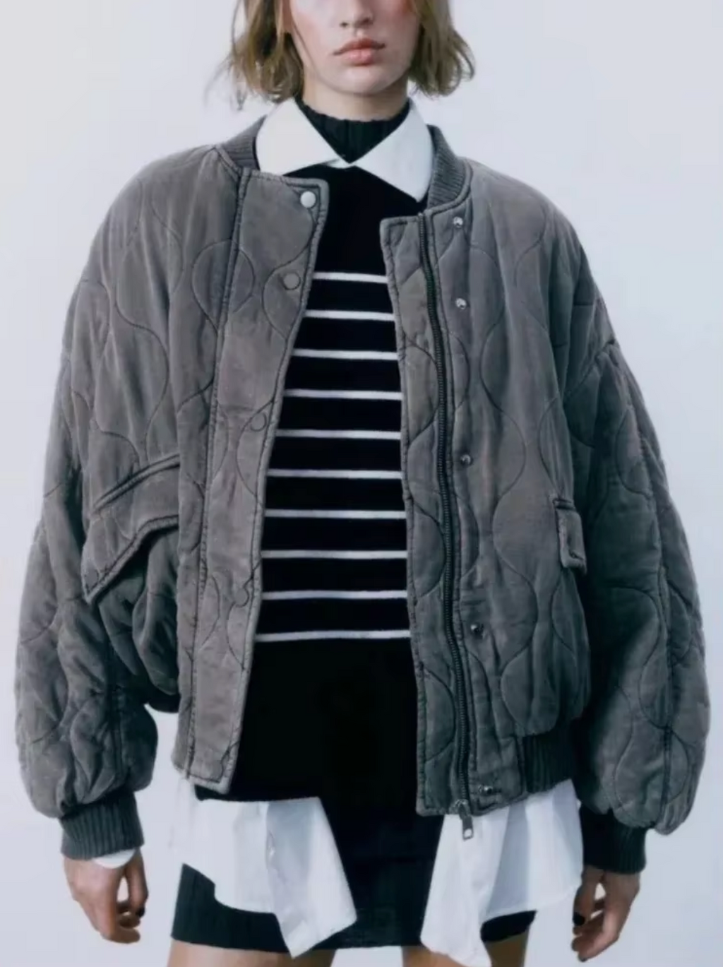 Destiny - Veste en Coton à Col Rond