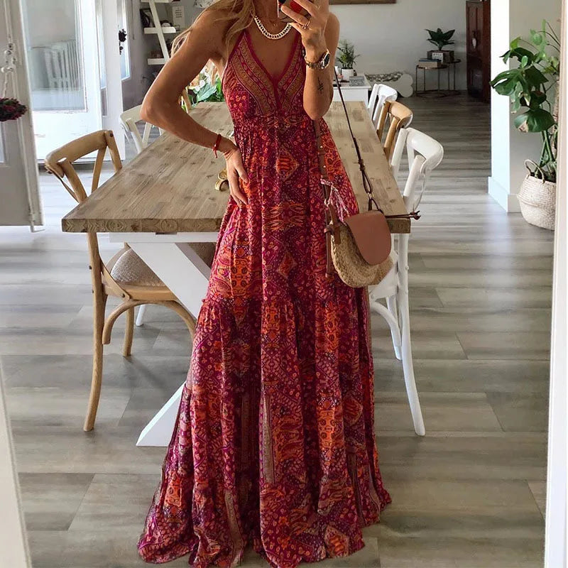 Robe Maxi Fleurie d'Été - Collection Aiah
