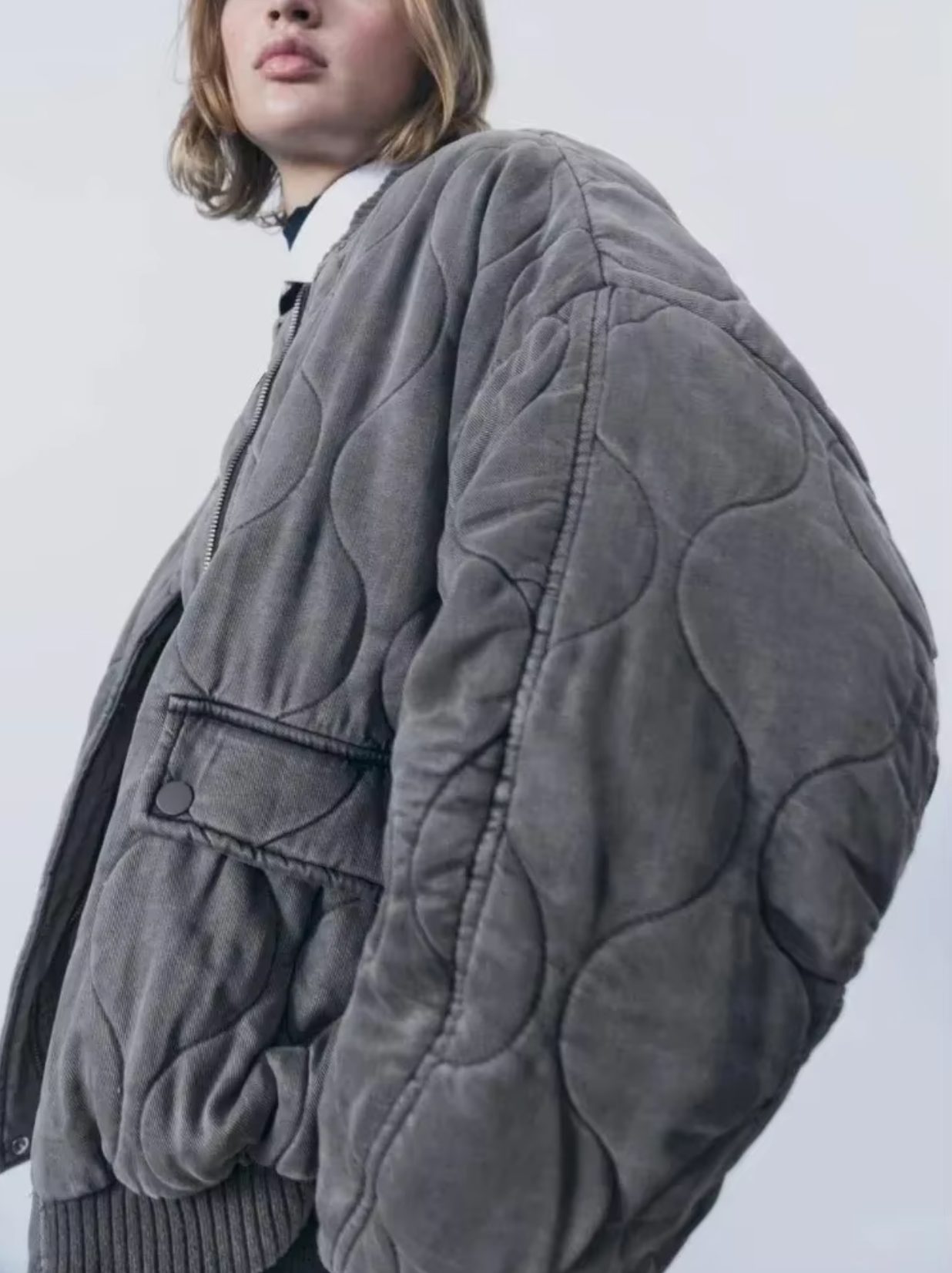 Destiny - Veste en Coton à Col Rond