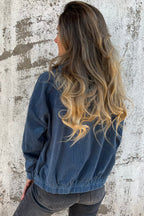 Veste Teal à Capuche avec Zip et Cordon de Serrage