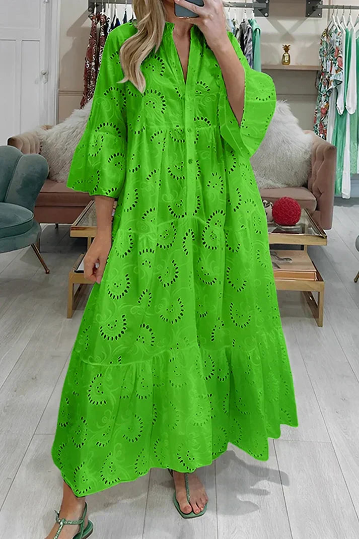 Chic Embroidered Lace Robe