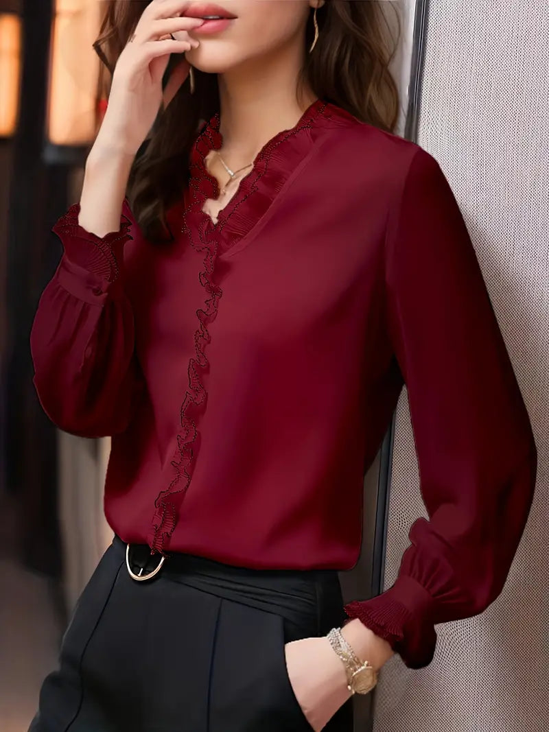 Blouse élégante à manches longues pour femme