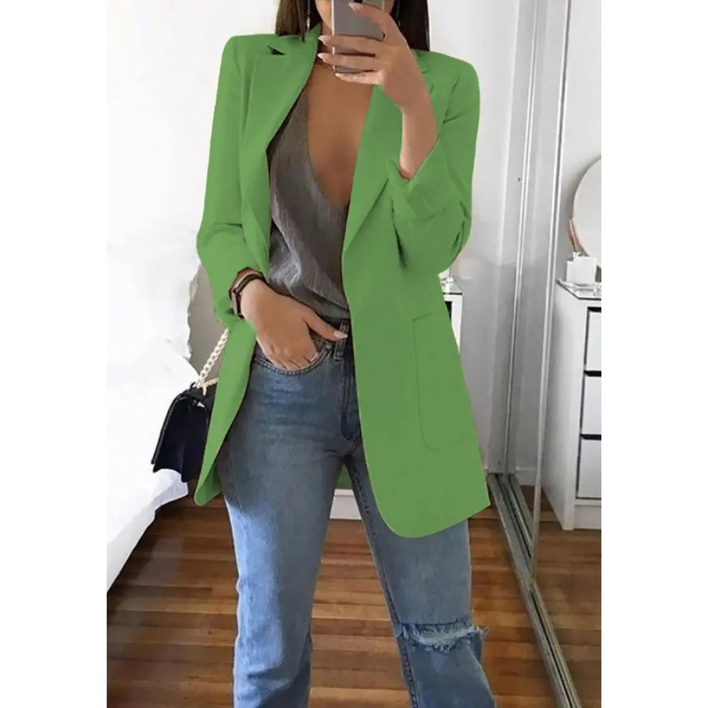 Blazer Femme à Double Boutonnage Imprimé - Parfait pour le Bureau