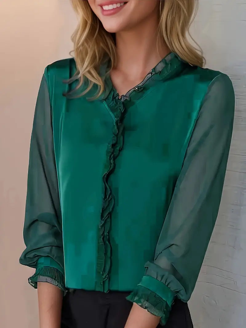 Blouse élégante à manches longues pour femme