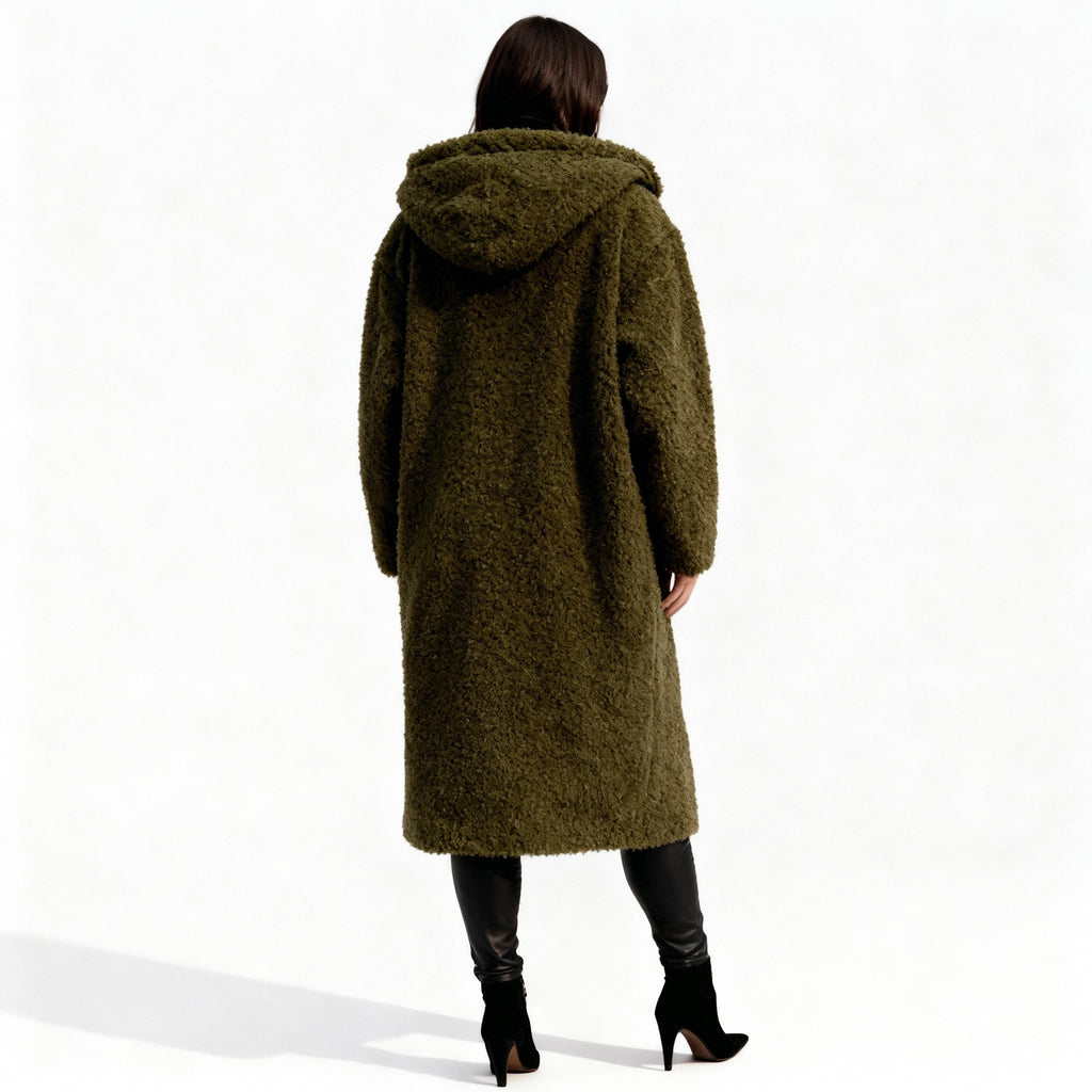 Élégant Manteau Long en Fleece Doux pour Femmes