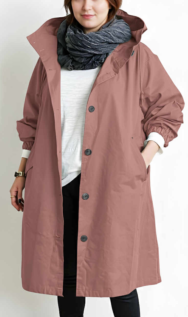 Veste Longue à Capuche Grande Taille pour Femme