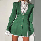 Blazer Manteau à Volants