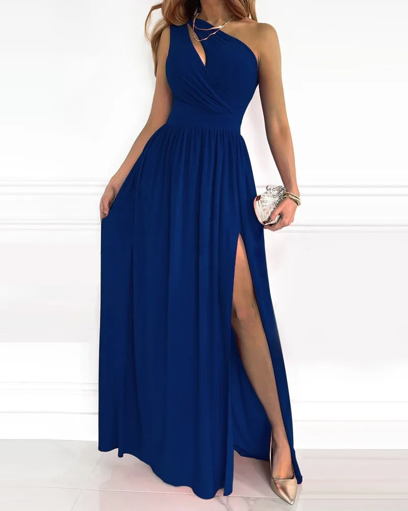 Robe Maxi Élégante à Une Épaule