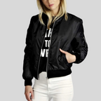 Veste Bomber Femme à Col Rond
