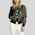 Veste Bomber Femme à Col Rond