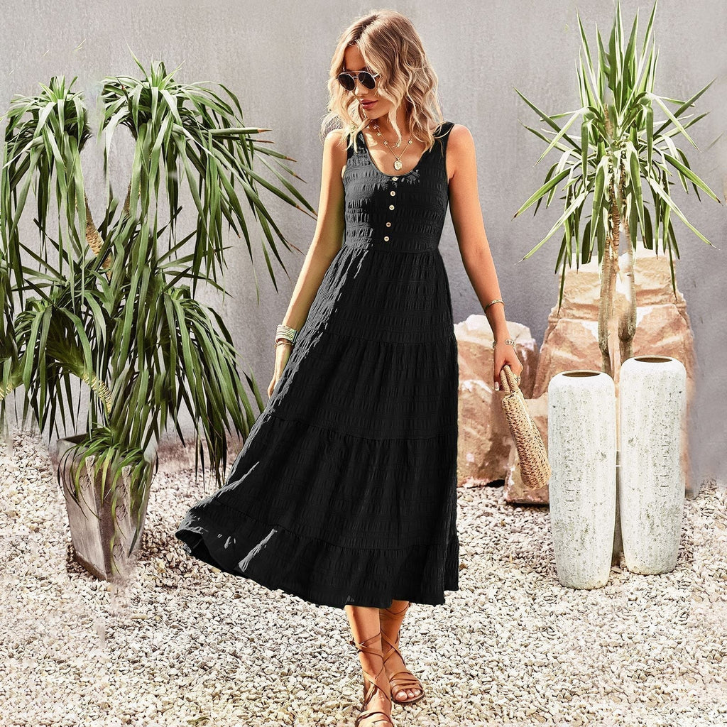 Robe Midi Sans Manches Joebelle Estivale