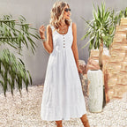 Robe Midi Sans Manches Joebelle Estivale