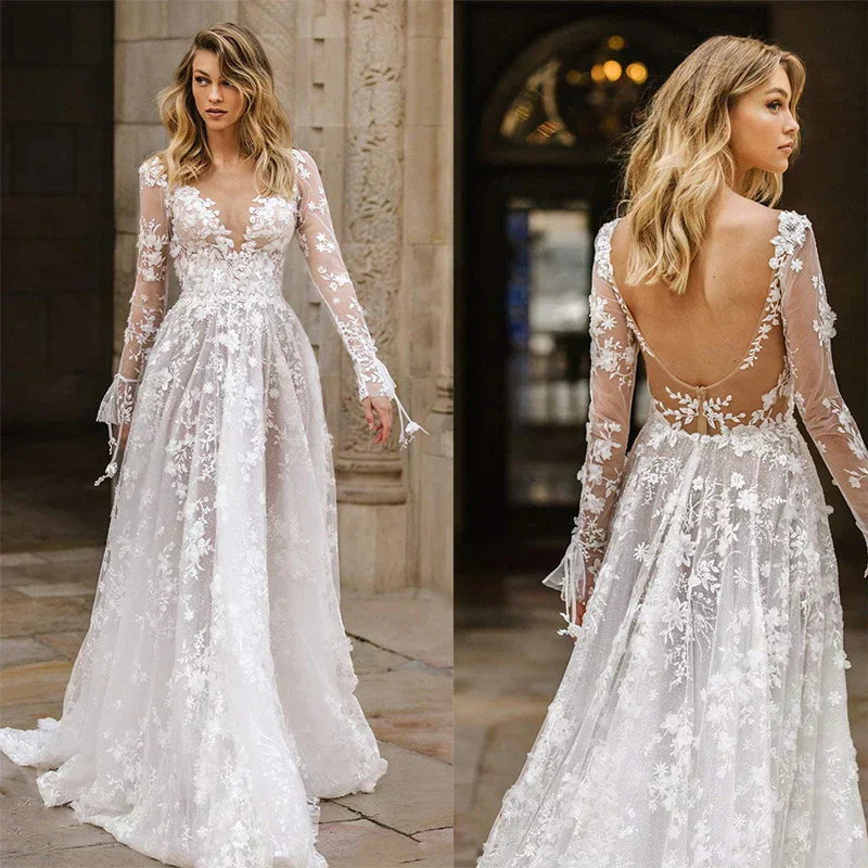 Chic Robe de Mariée en Dentelle