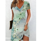 Robe de cocktail champagne scintillante