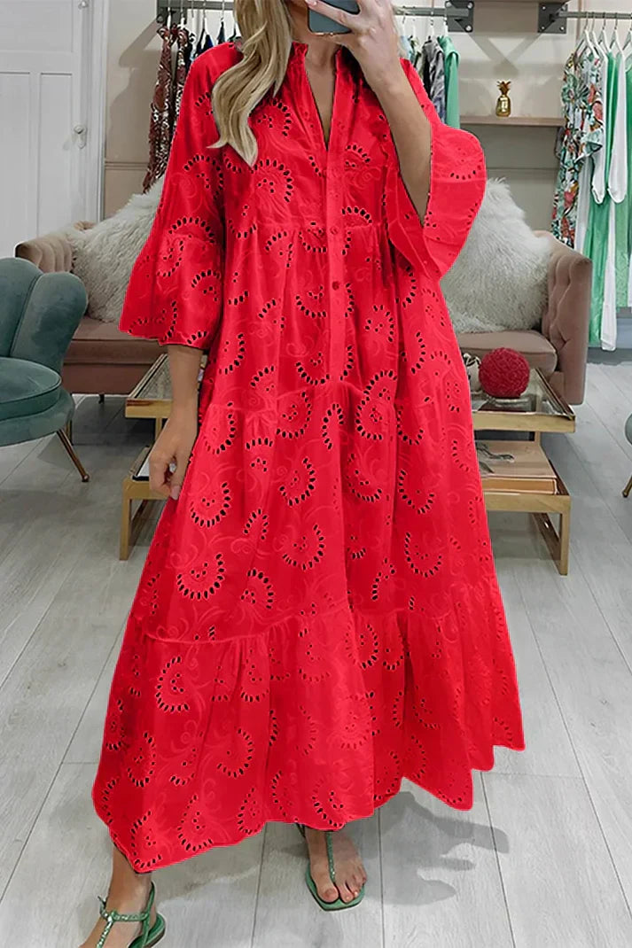 Chic Embroidered Lace Robe