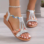 Sandales Wedge Tressées au Style Boho Chic