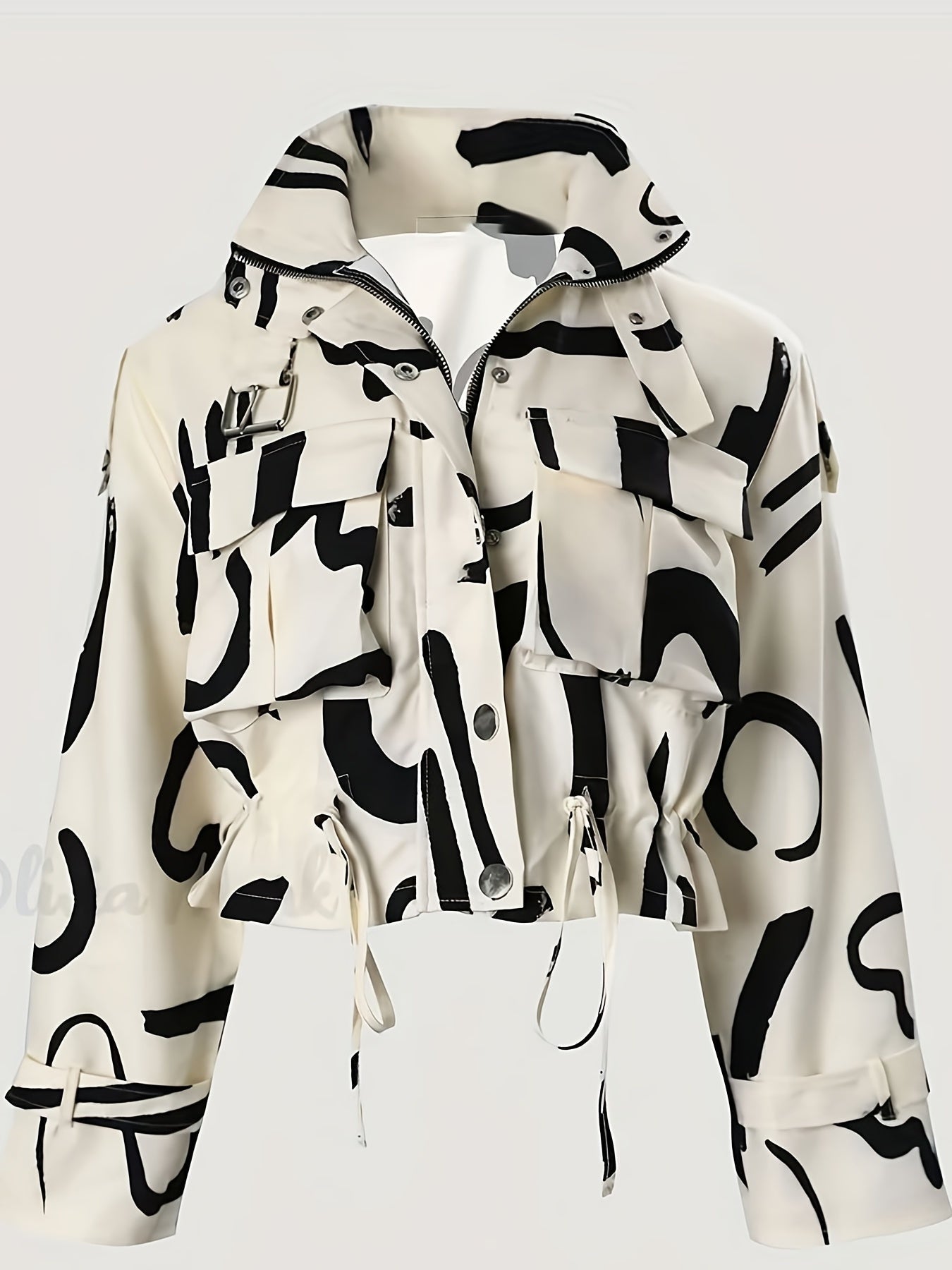 Élégante Veste Femme à Col Montant